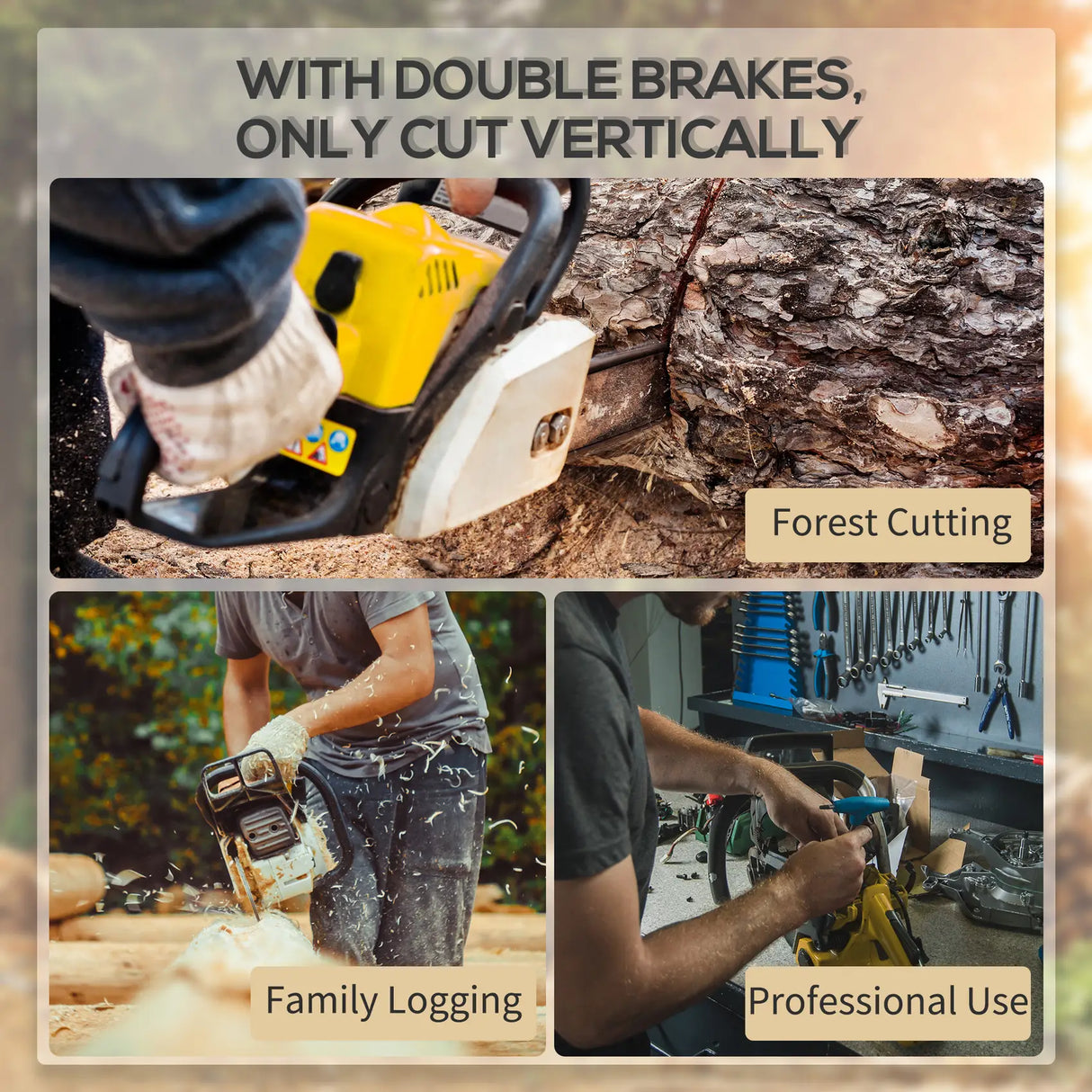 DURHAND 2000W Powerful Electric Chainsaw, 16" Aluminium Blade Portable Corded Chain Saw, 7250rpm Chain Saw for Garden Tree Pruning, 13m/s Chain Speed Auto Chain Lubrication to Cut Wood, Yellow