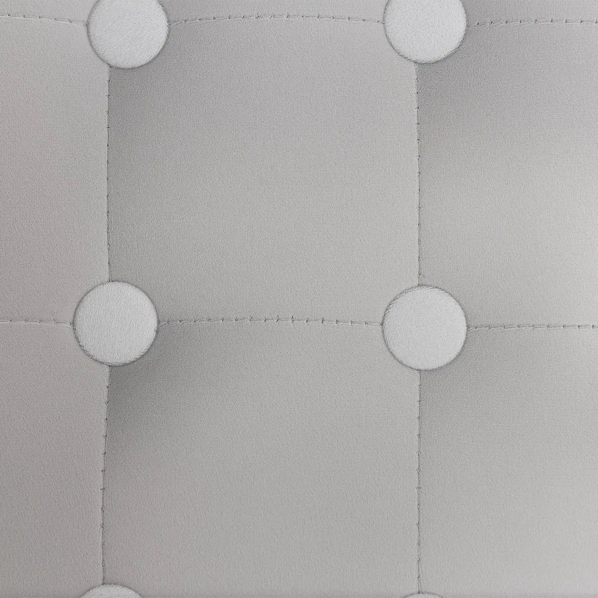 HOMCOM Velvet-Feel Square Ottoman - Light Grey