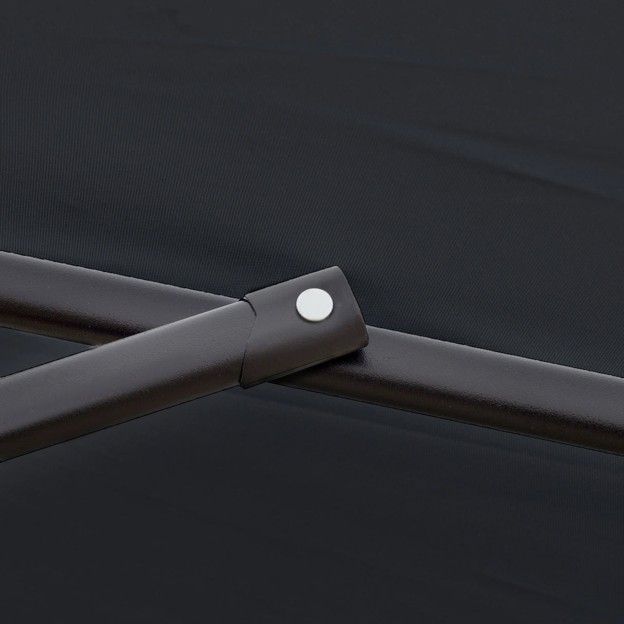 Outsunny 2.7m Garden Banana Parasol Cantilever Umbrella with Crank Handle and Cross Base for Outdoor, Hanging Sun Shade, Black