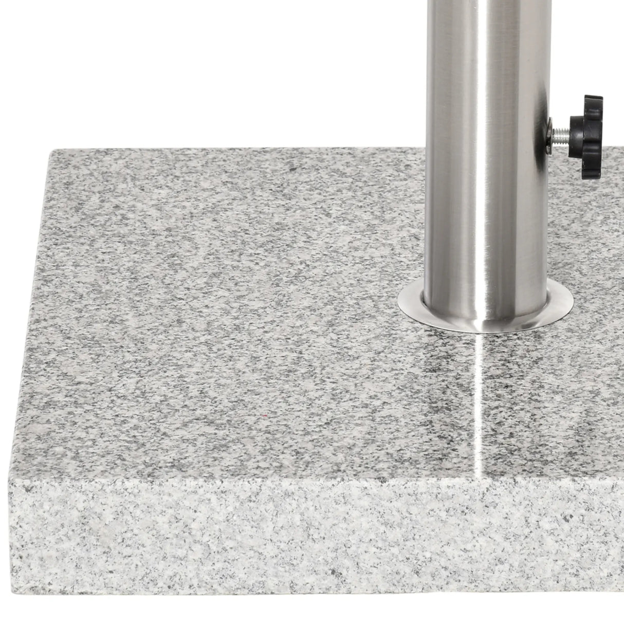 Outsunny 25kg Garden Umbrella Base Durable Parasol Holder Patio Furniture Outdoor Sunshade Marble Stand