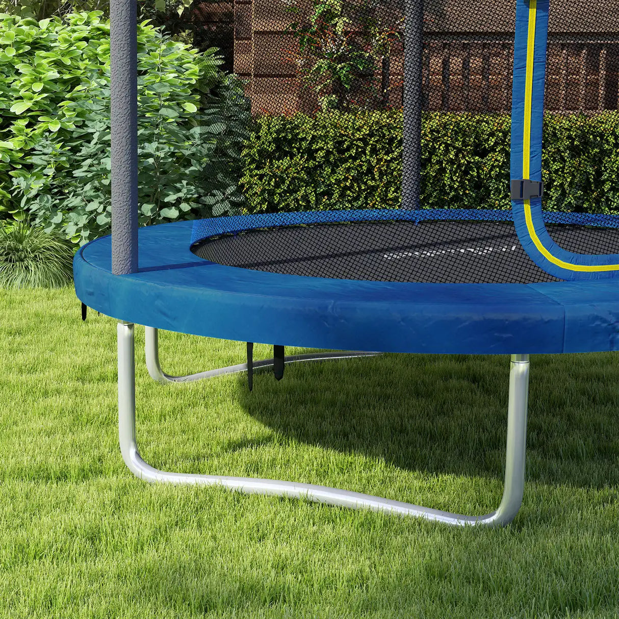 SPORTNOW 6ft Trampoline with Safety Enclosure Net, Steel Frame Outdoor Trampoline, with Edge, Safety Cover