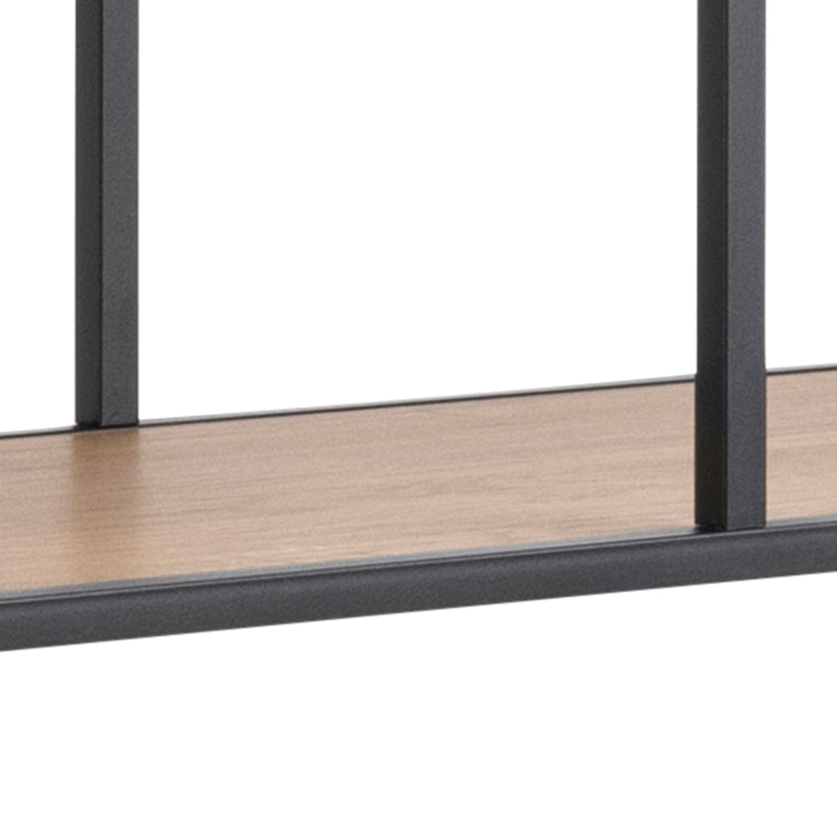 Seaford Bookcase with 1 Drawer and 5 Shelves in Black and Oak