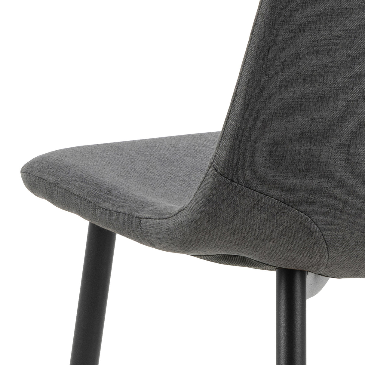 Wilma Dining Table Oak Top & Black Legs 120x75cm includes 4 Celia Dining Chairs in Light Grey