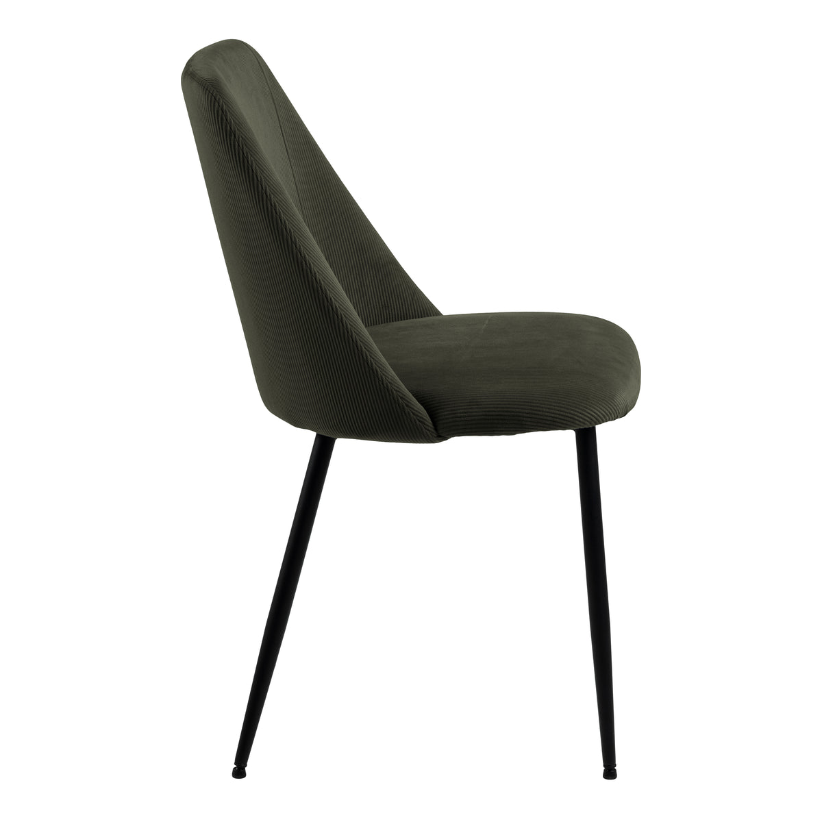 Yale Dining Table in Oak 120x75cm includes 4 Ines Dining Chairs in Olive Green