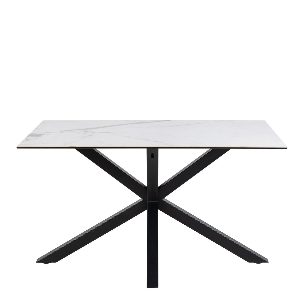 Heaven Dining Table with Ceramic White Top 135cm