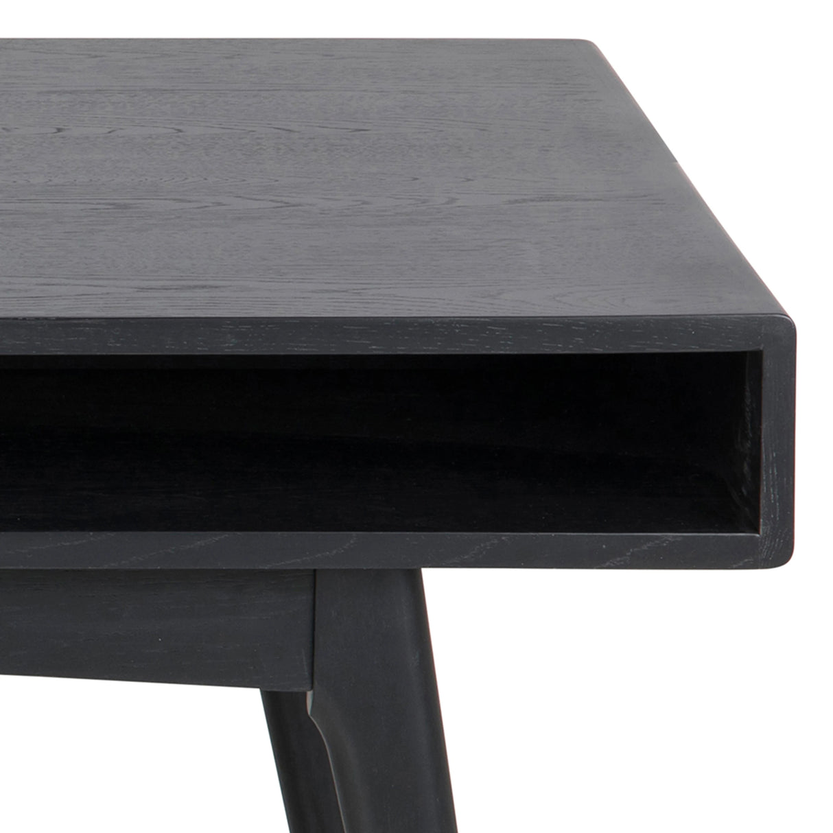 Marte Coffee Table with Open Shelf in Black 130x50cm