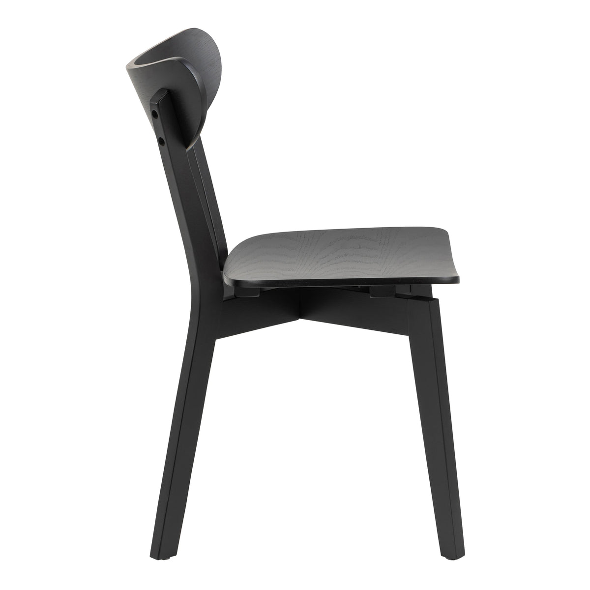 Roxby Round Dining Table in Black 105x76cm includes 4 Roxby Dining Chairs in Black