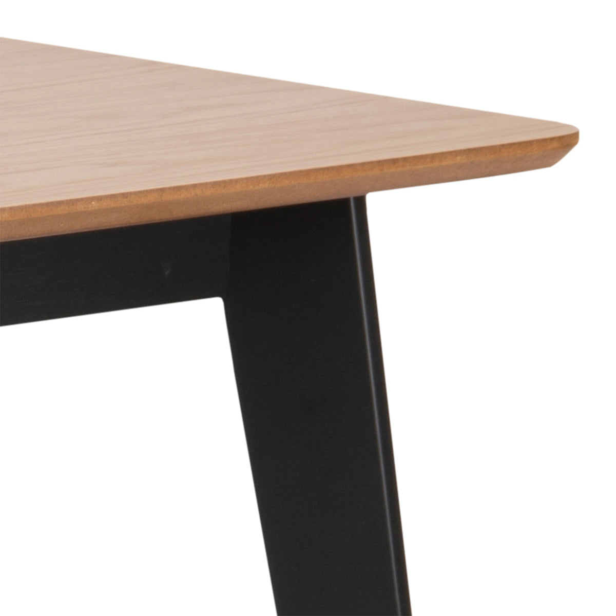 Roxby Dining Table in Oak & Black 120x76cm