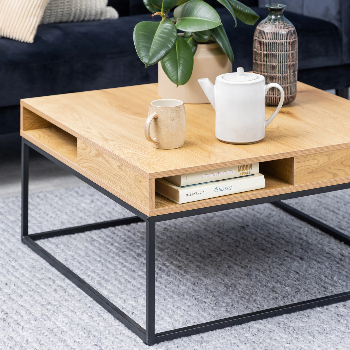 Willford Coffee Table in Oak and Black