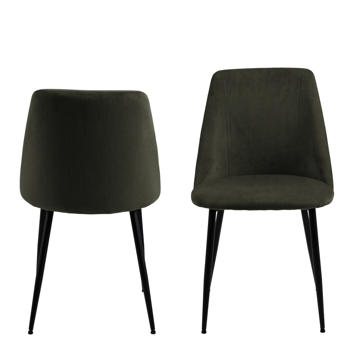 Ines Dining Chair in Olive Green Set of 4