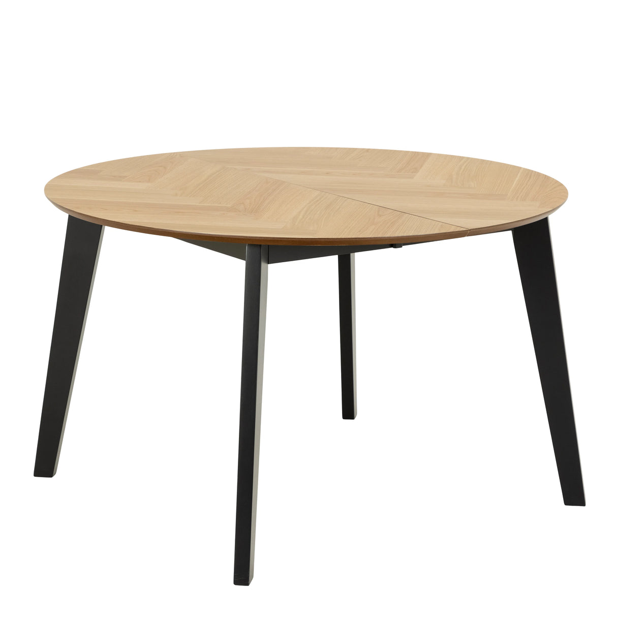 Georgetown Round Dining Table in Oak and Black