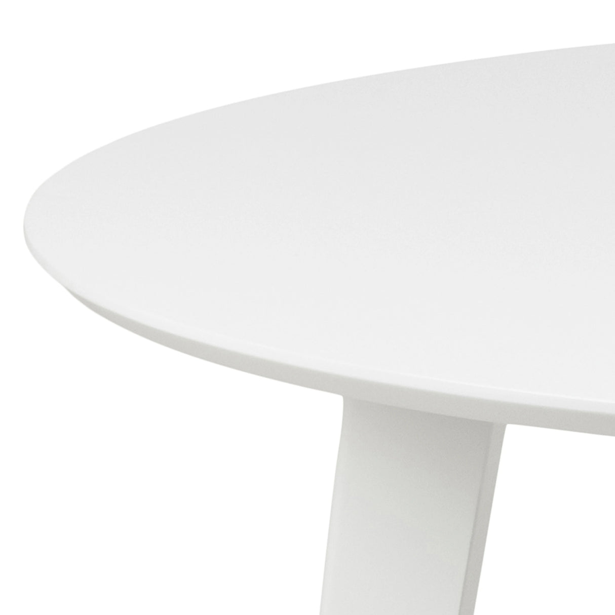Roxby Round Dining Table in White 105x76cm