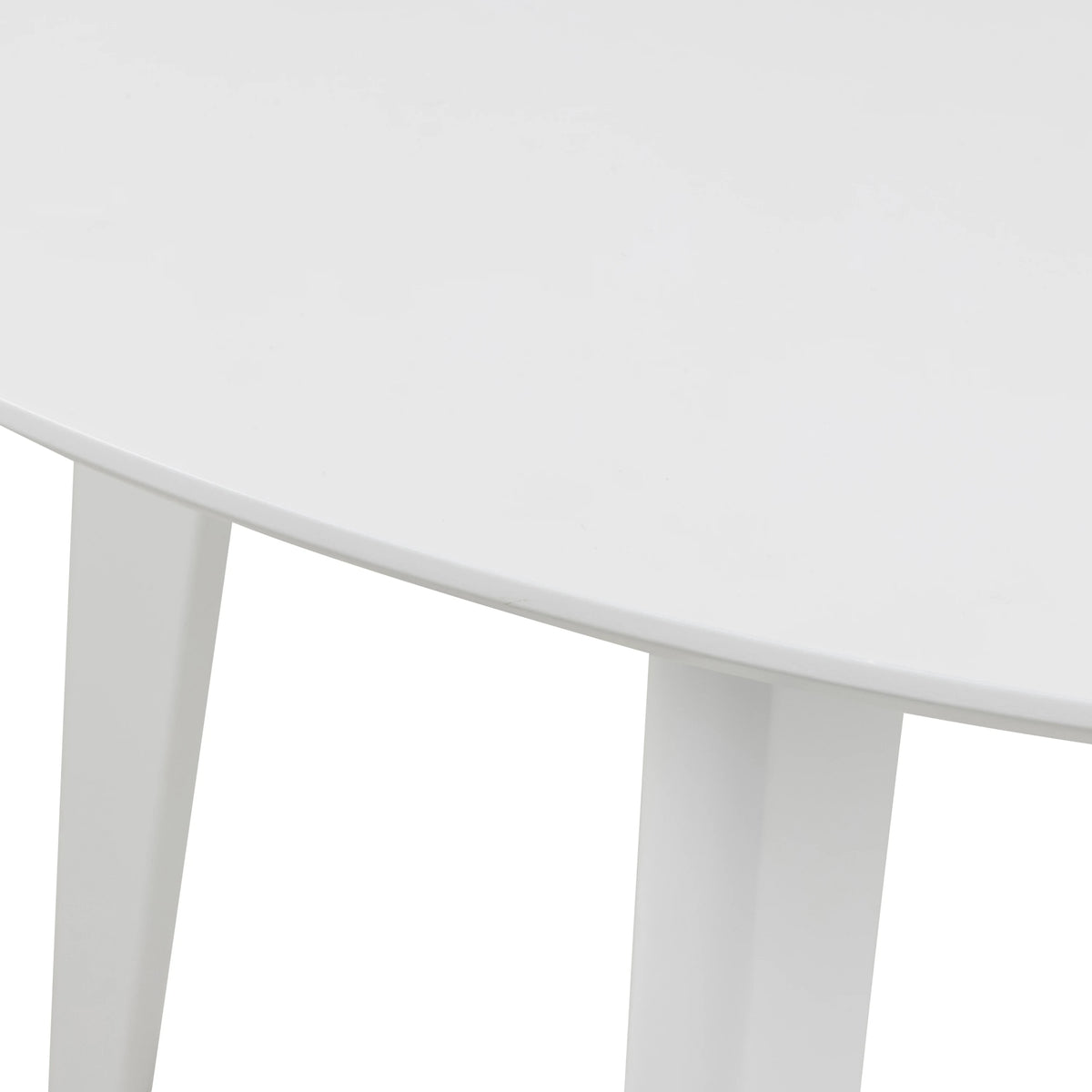 Roxby Round Dining Table in White 105x76cm