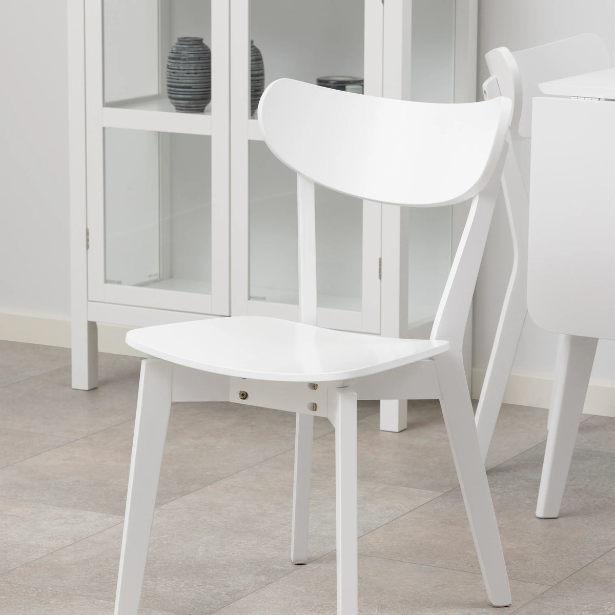 Roxby Square Dining Table in White includes 2 Roxby Dining Chair in White
