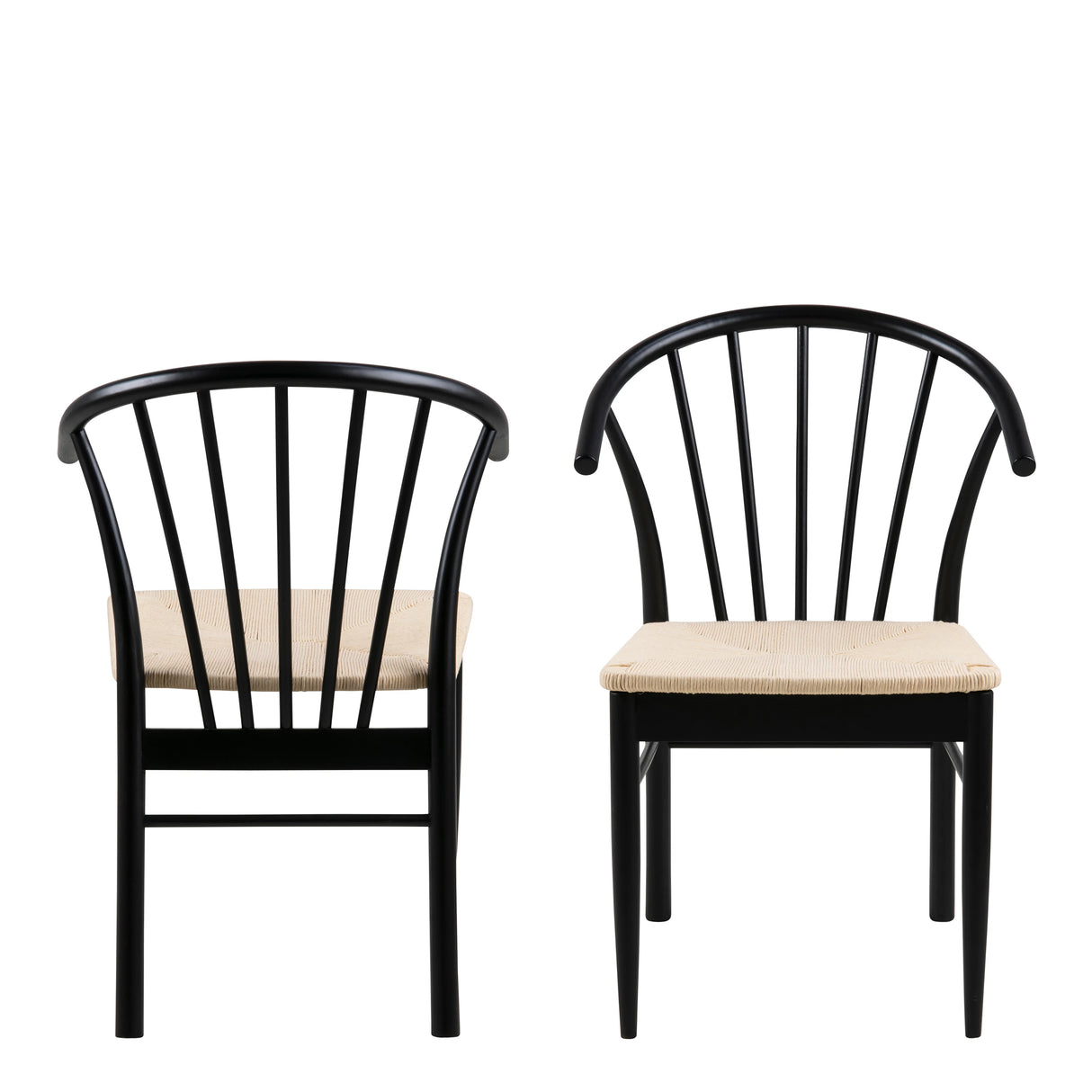 Montreux Round Extending Dining Table in Black 115-154 cm includes 4 Cassandra Dining Chair includes Armrest in Black