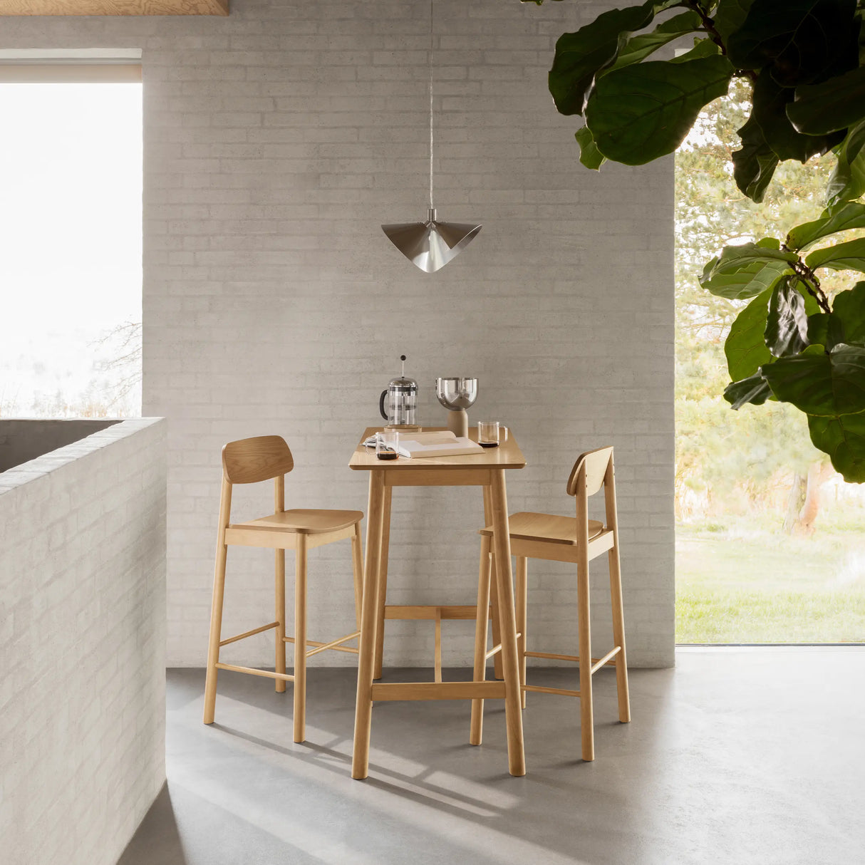 Barlow Bar Stool in Matt Oak Set of 2
