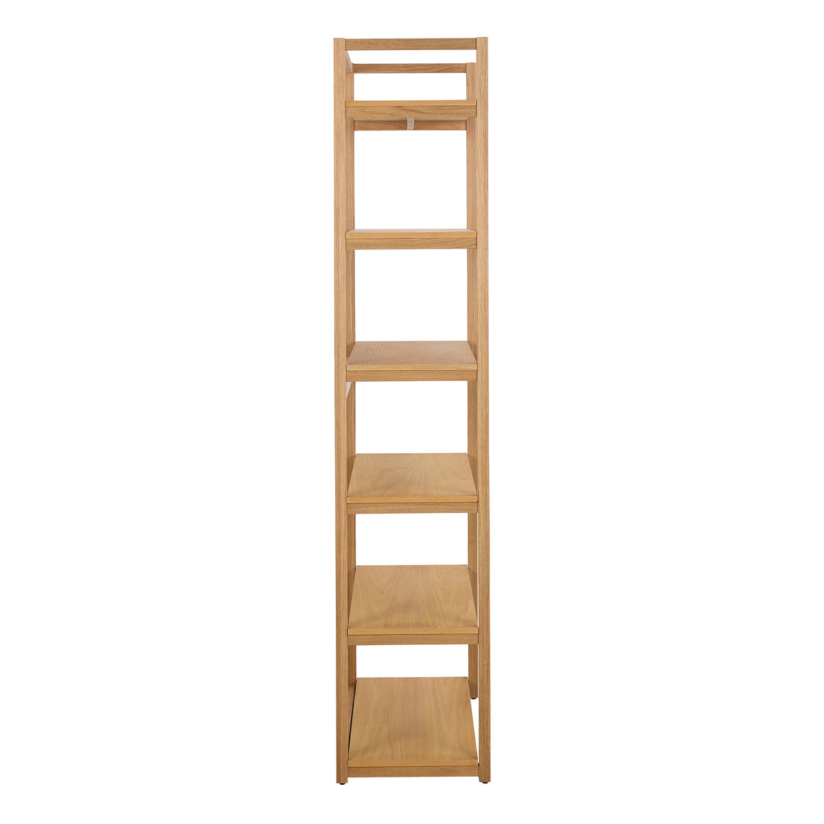 Ludza Rectangular Bookcase With 6 Shelves in Oak