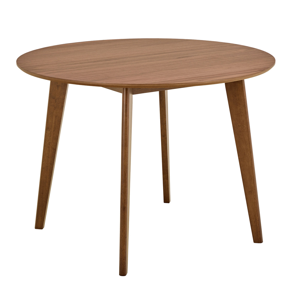 Roxby Round Dining Table in Walnut 105x76cm includes 4 Roxby Dining Chairs in Walnut