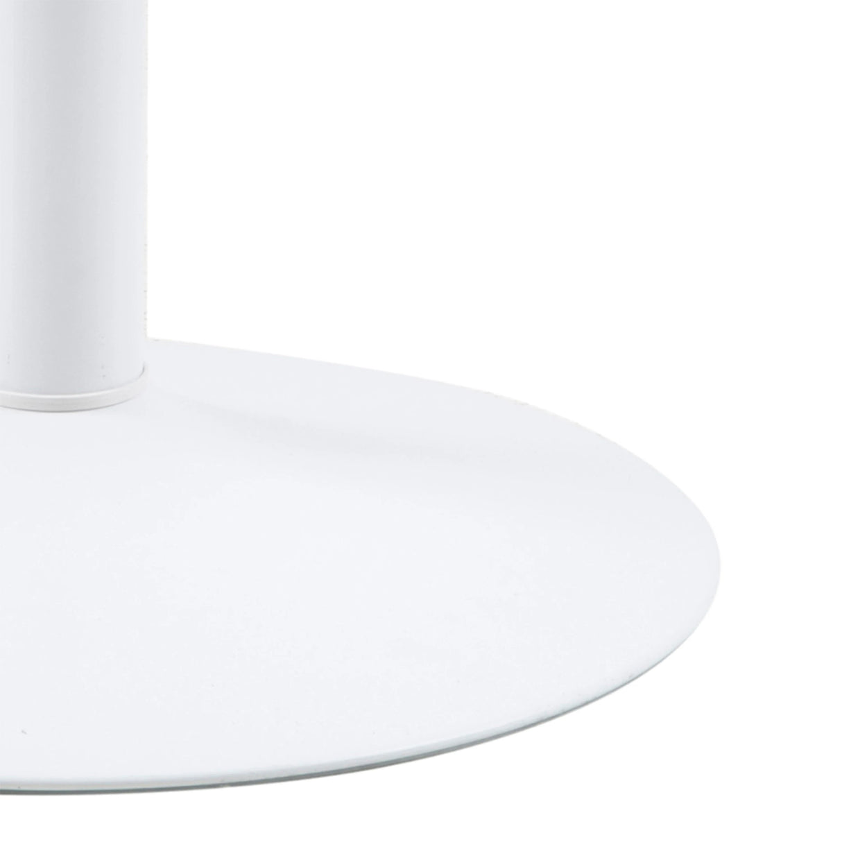 Ibiza Round Dining Table with White Top and White Base 110x74cm