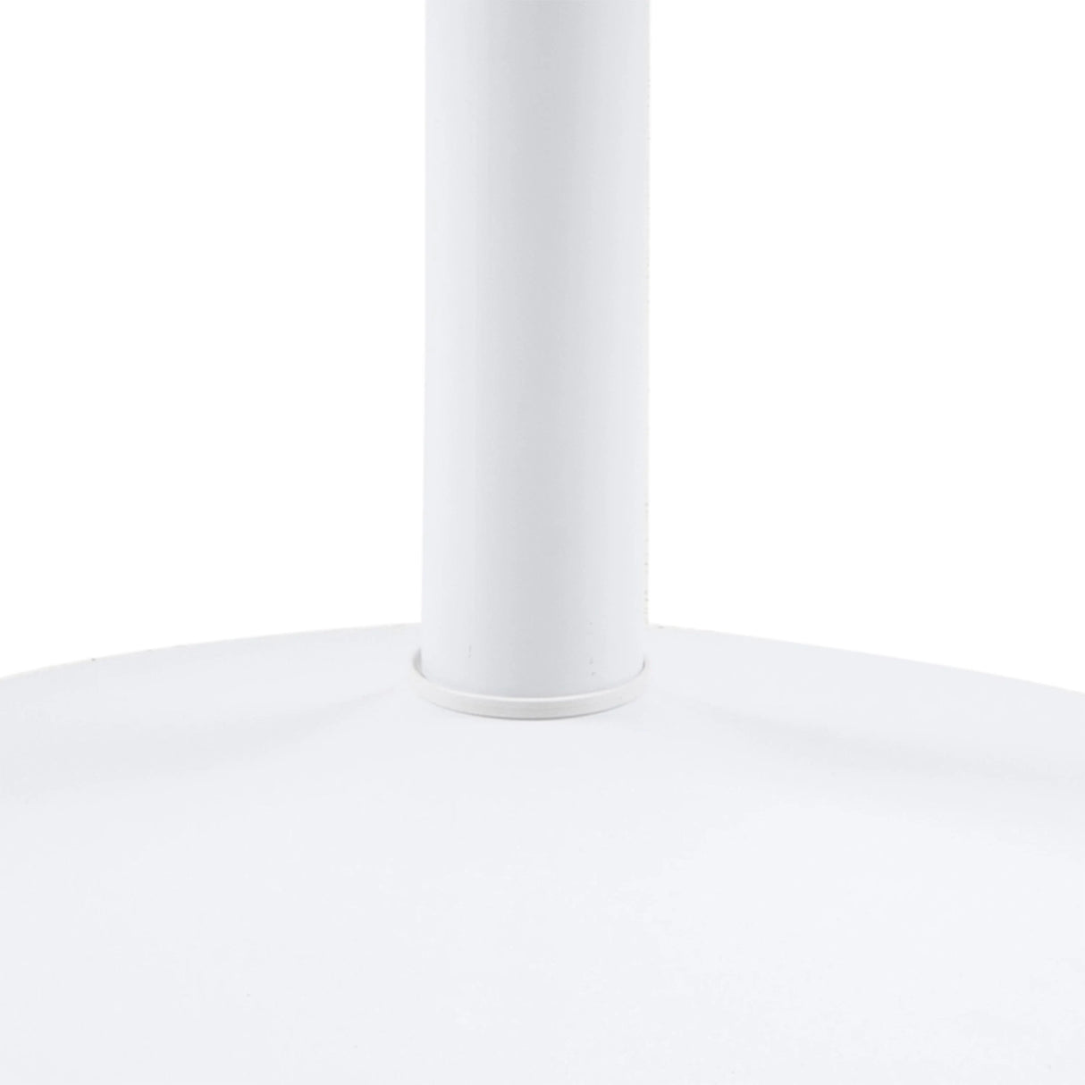 Ibiza Round Dining Table with White Top and White Base 110x74cm