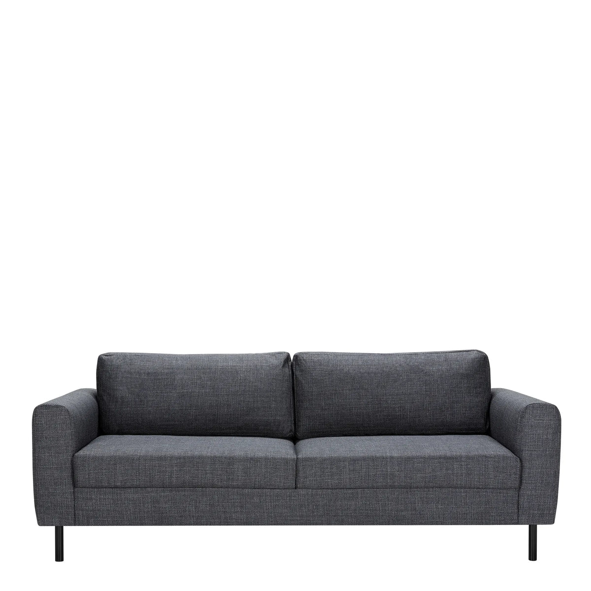 Omaha Set of 2 x 3 Seater Sofas in Basel Dark Grey Fabric