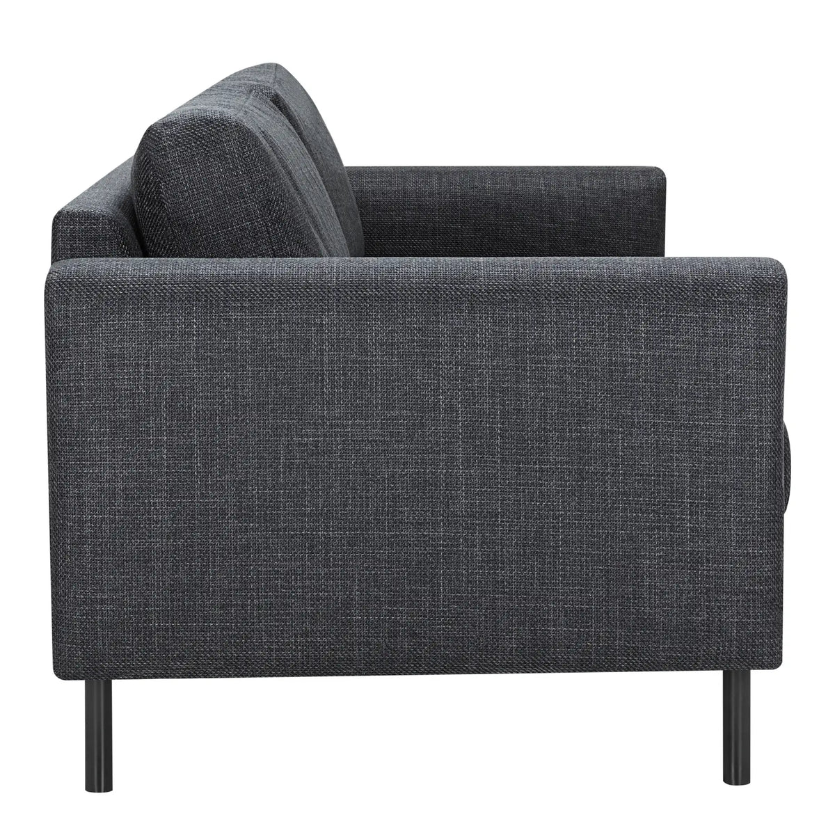 Omaha Set of 2 x 3 Seater Sofas in Basel Dark Grey Fabric