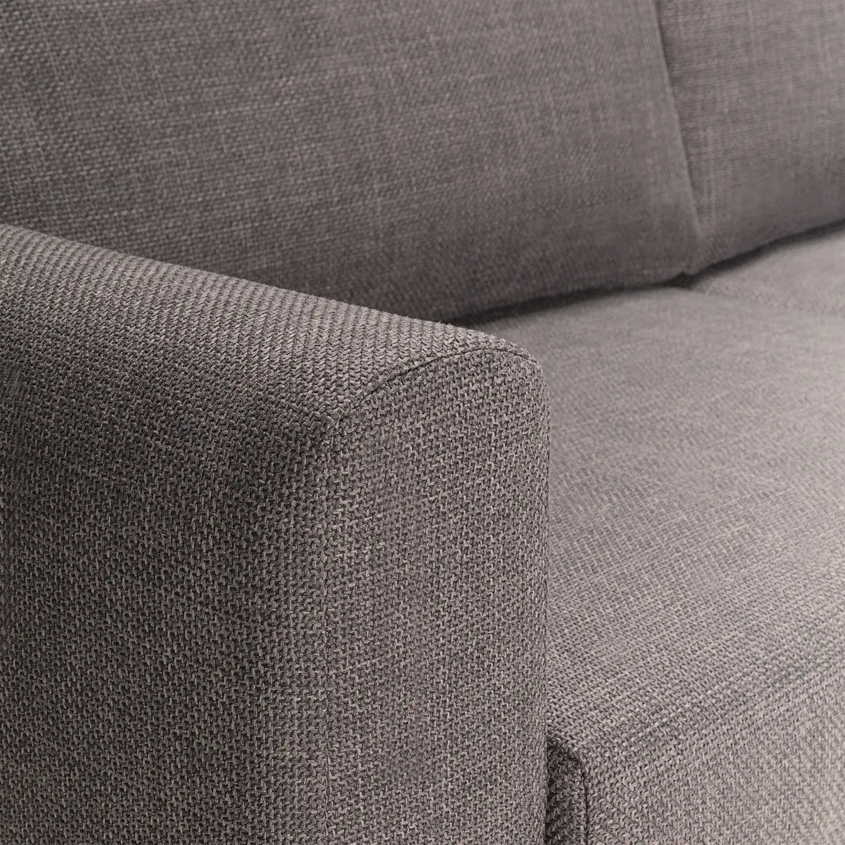Omaha Set of 2 x 3 Seater Sofas in Basel Light Grey Brown Fabric