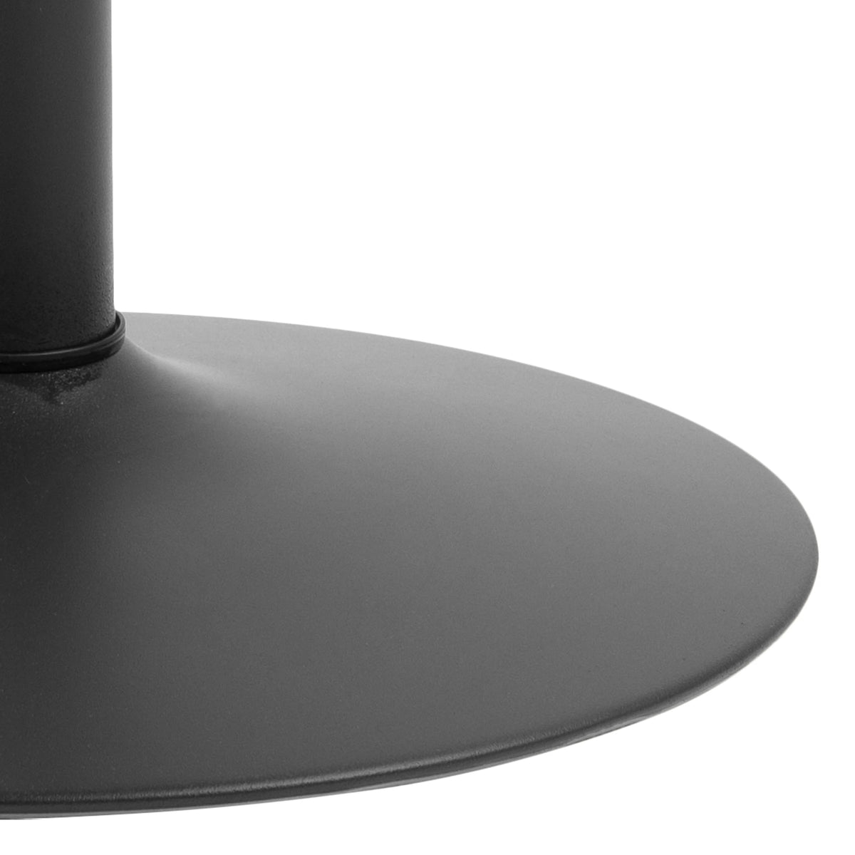 Ibiza Small Round Caf Table with Black Ash Top and Matt Black Base