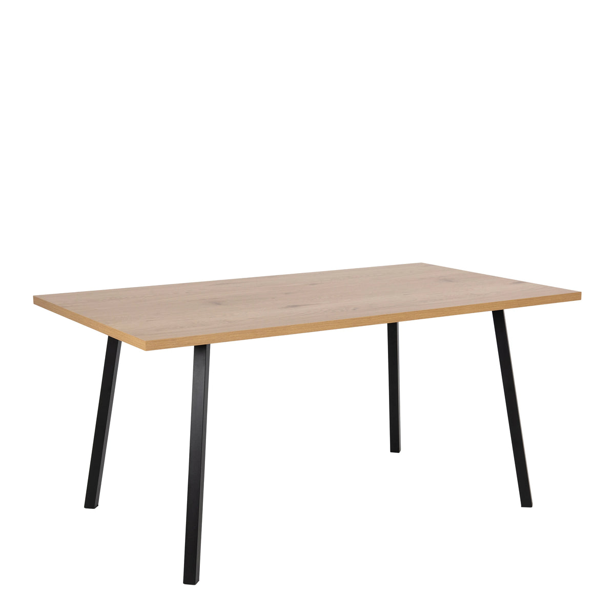 Cenny Dining Table in Oak & Black 160x75cm