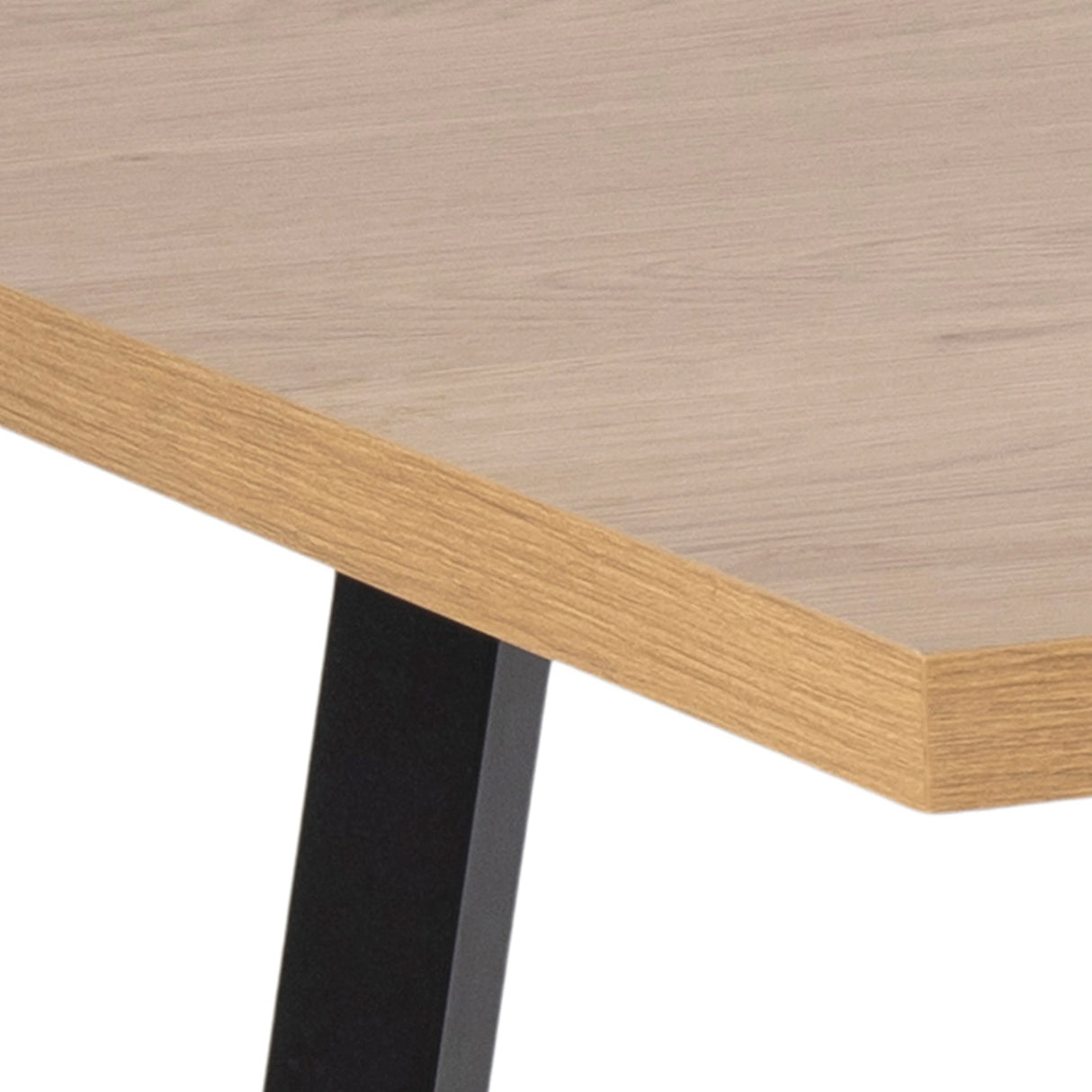 Cenny Dining Table in Oak & Black 160x75cm