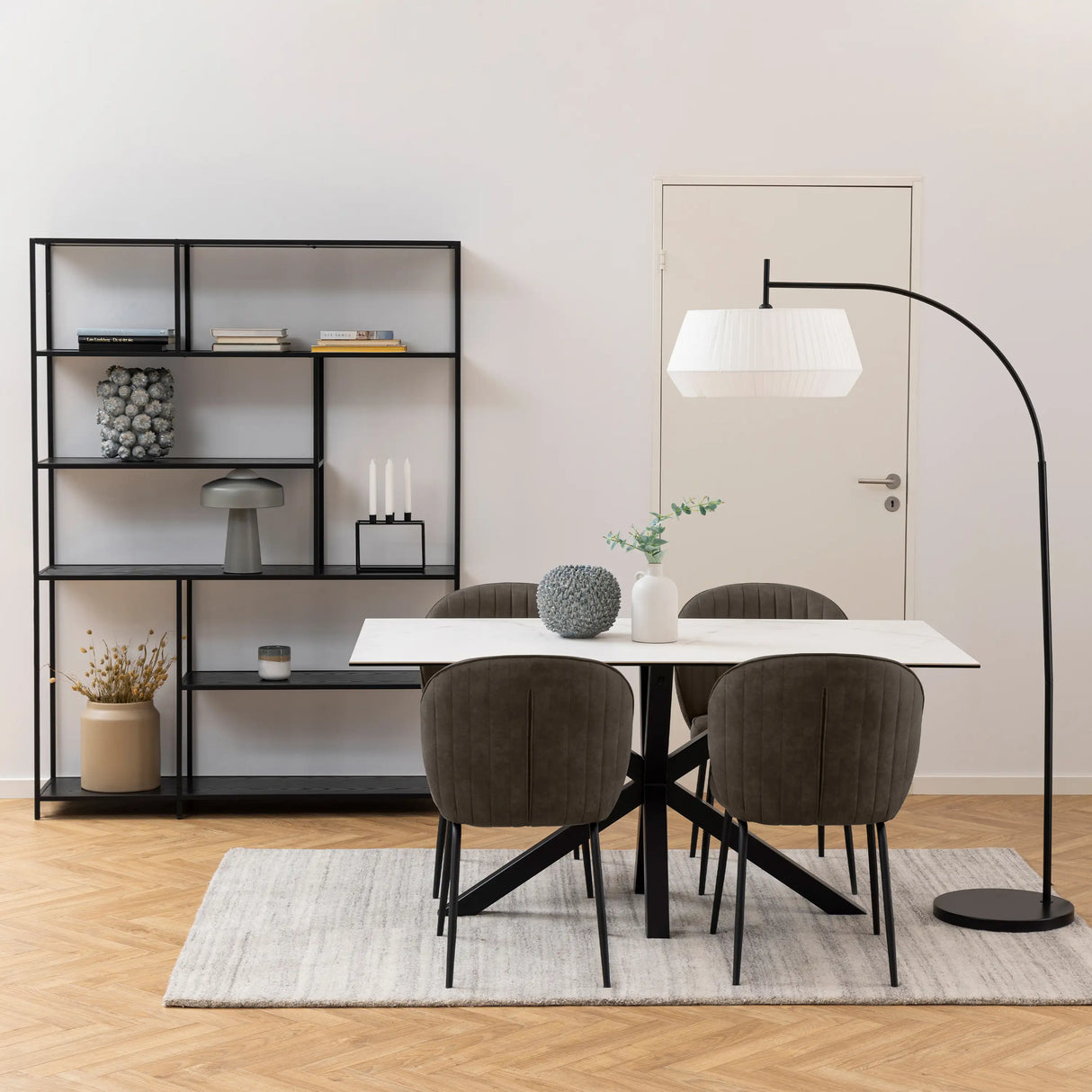 Heaven Dining Table in Ceramic White 160x75.5cm