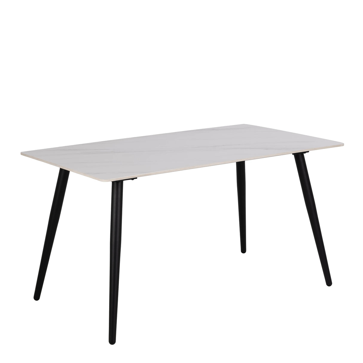 Wicklow Ceramic Dining Table in White 140x75cm