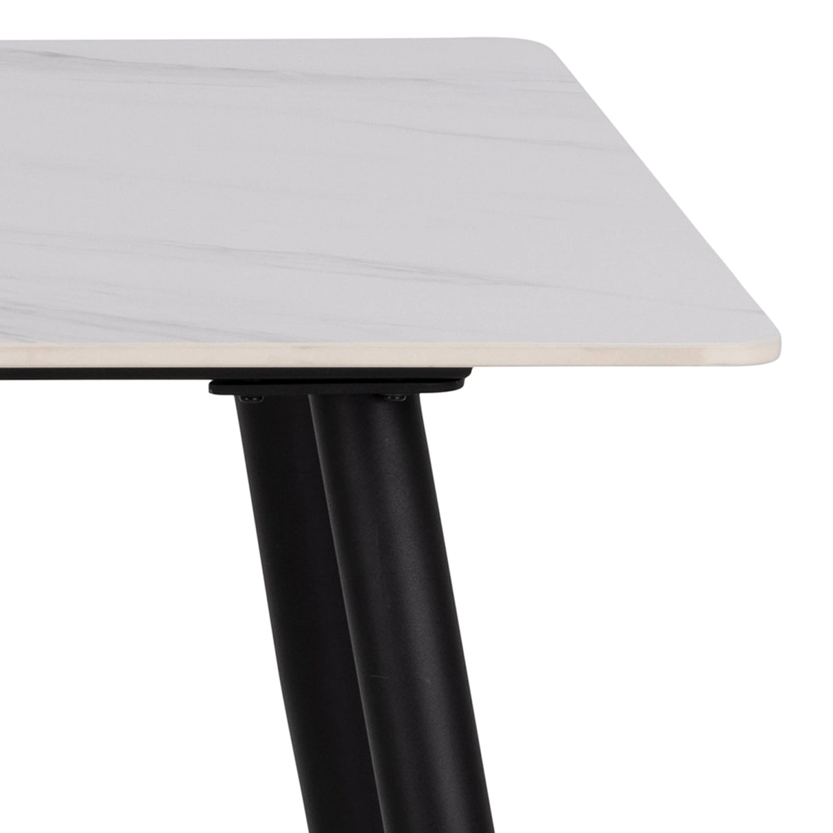 Wicklow Ceramic Dining Table in White 140x75cm
