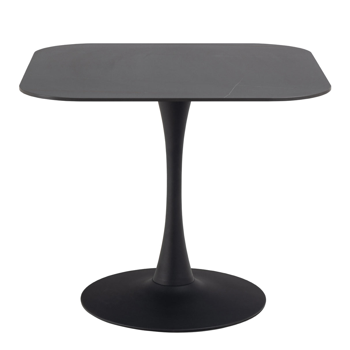 Malta Ceramic Square Dining Table in Black 90x75cm