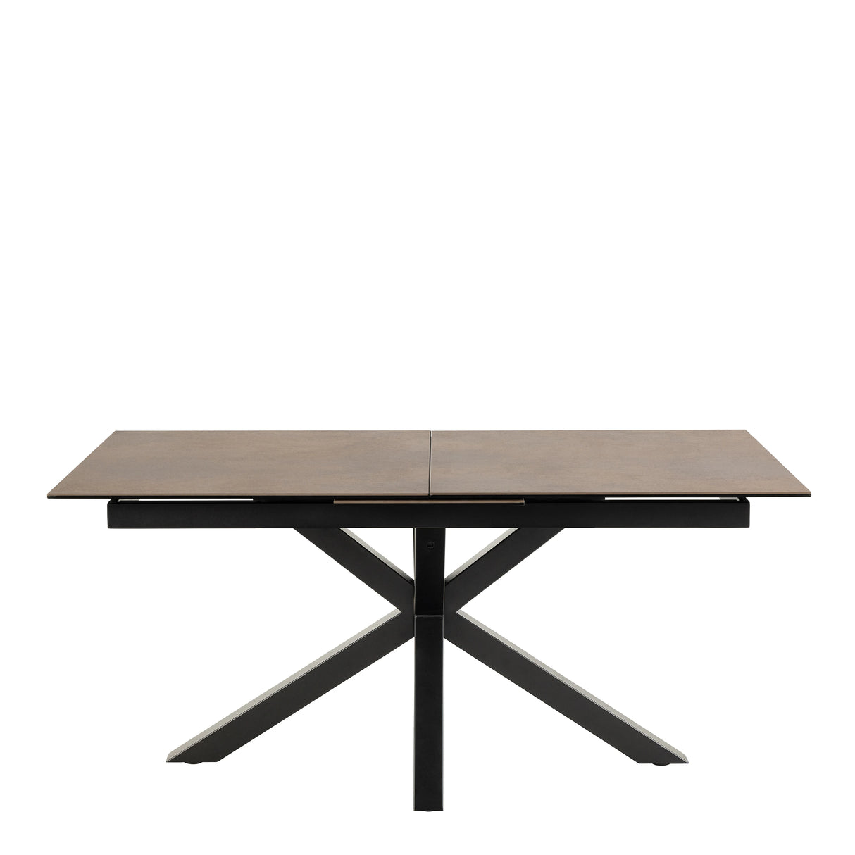 Heaven Extendable Dining Table with Ceramic Rusty Brown Top 168210cm