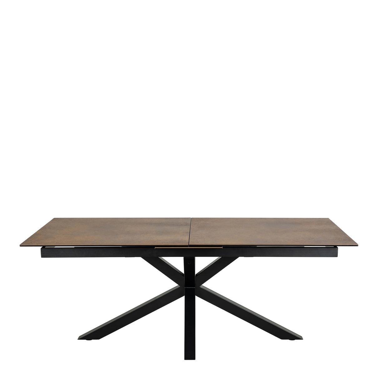 Heaven Extendable Dining Table with Ceramic Rusty Brown Top 200240cm
