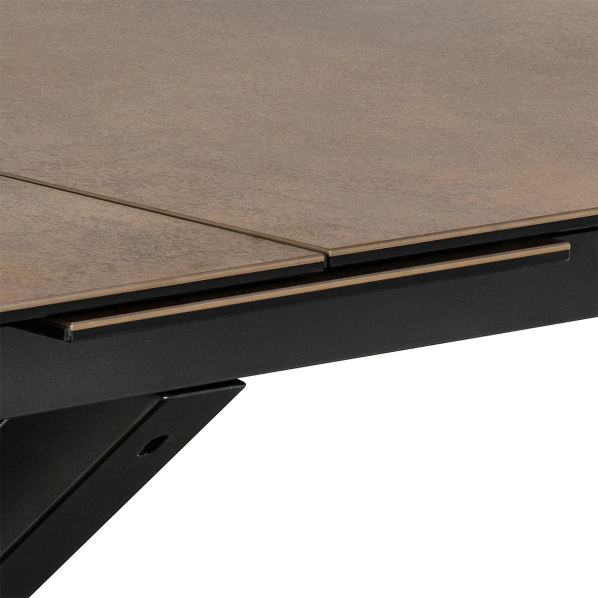 Heaven Extendable Dining Table with Ceramic Rusty Brown Top 200240cm