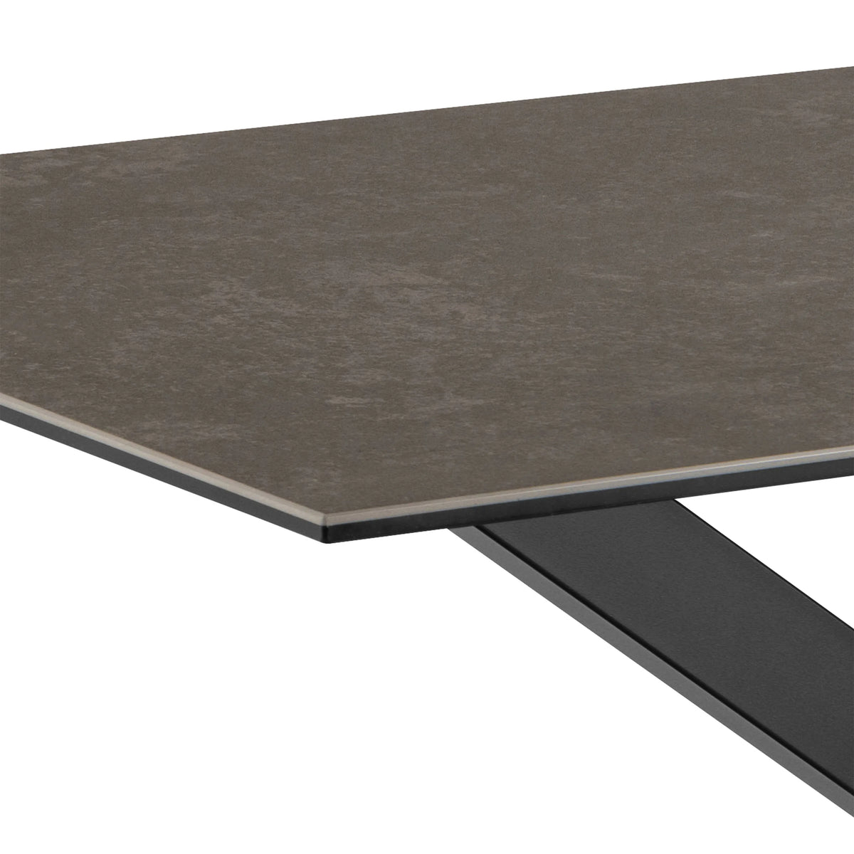 Heaven Dining Table with Ceramic Black Top 135x75.5cm