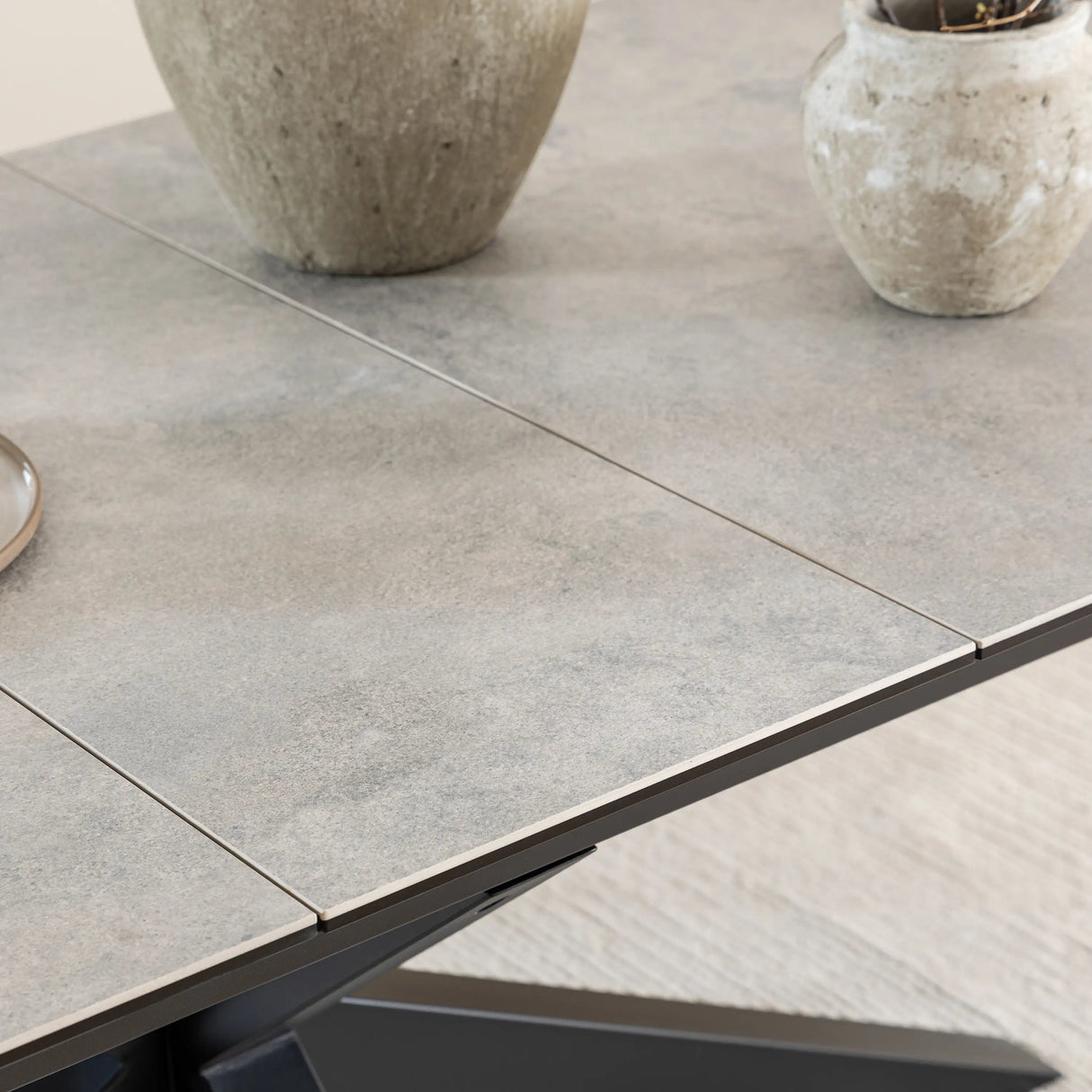Heaven Extendable Dining Table with Ceramic Grey Top 200240cm
