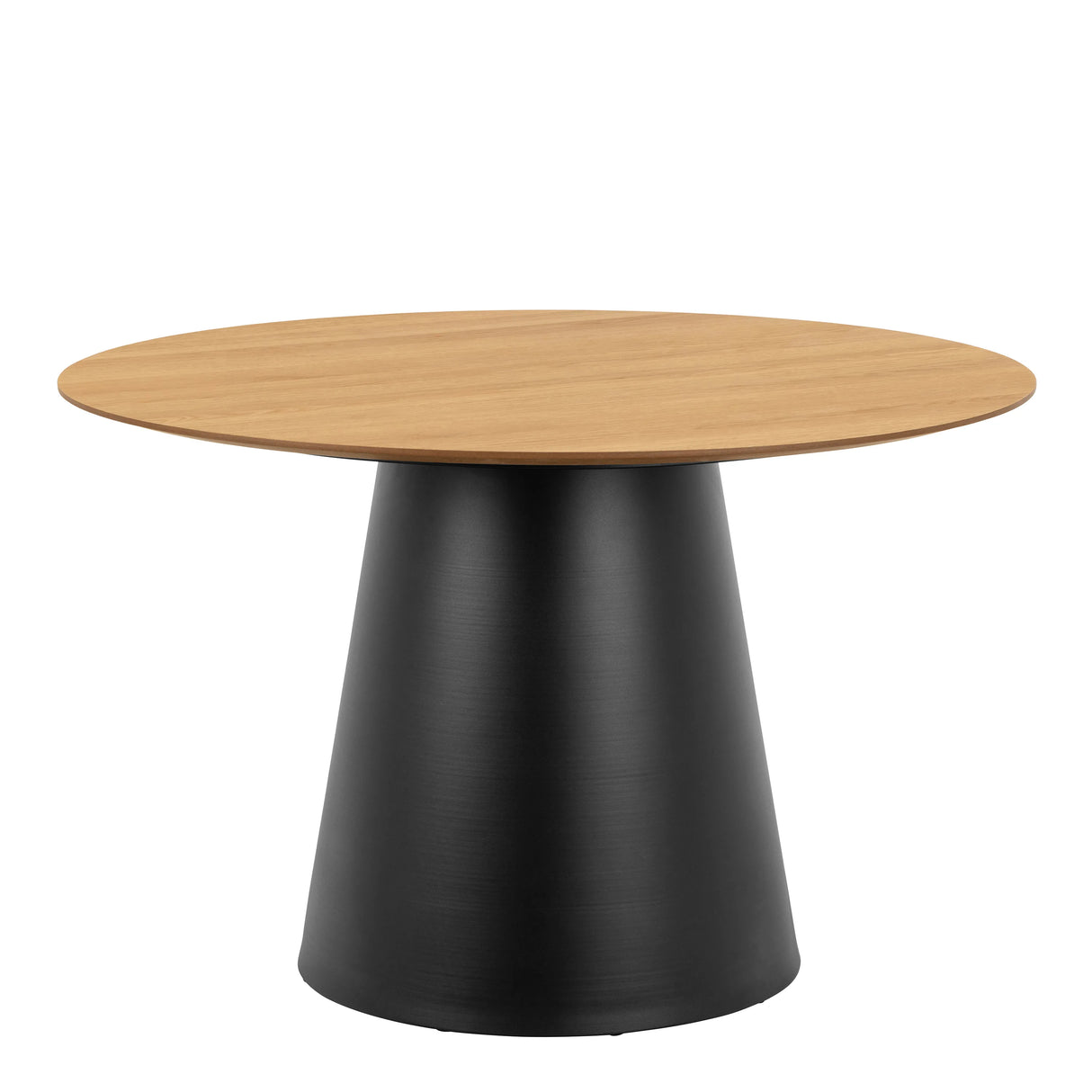 Soli Round Dining Table in Oak/Black 120x75cm includes 4 Darlene Dining Chair includes Armrest and Swivel Function in Green