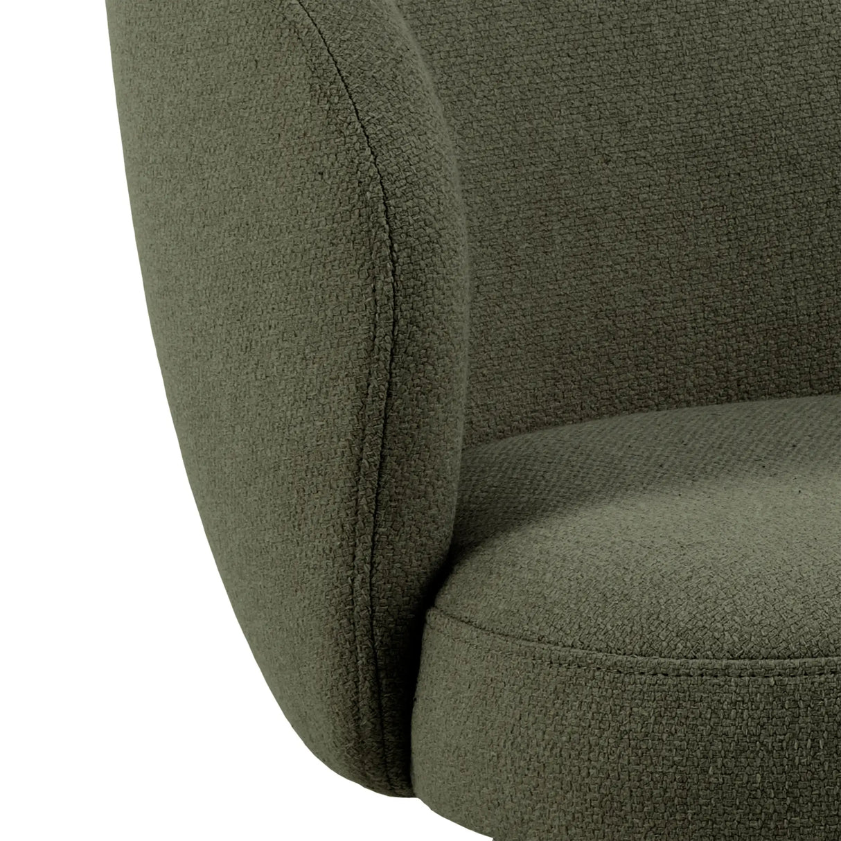 Soli Round Dining Table in Oak/Black 120x75cm includes 4 Darlene Dining Chair includes Armrest and Swivel Function in Green