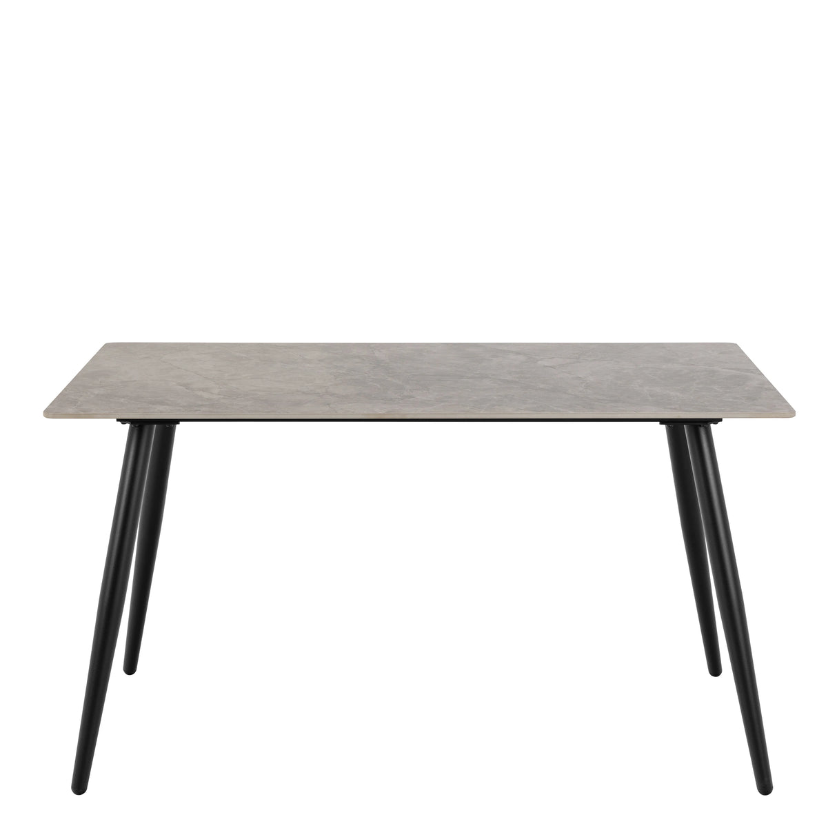 Wicklow Rectangular Dining Table in Grey/Black 140x75cm