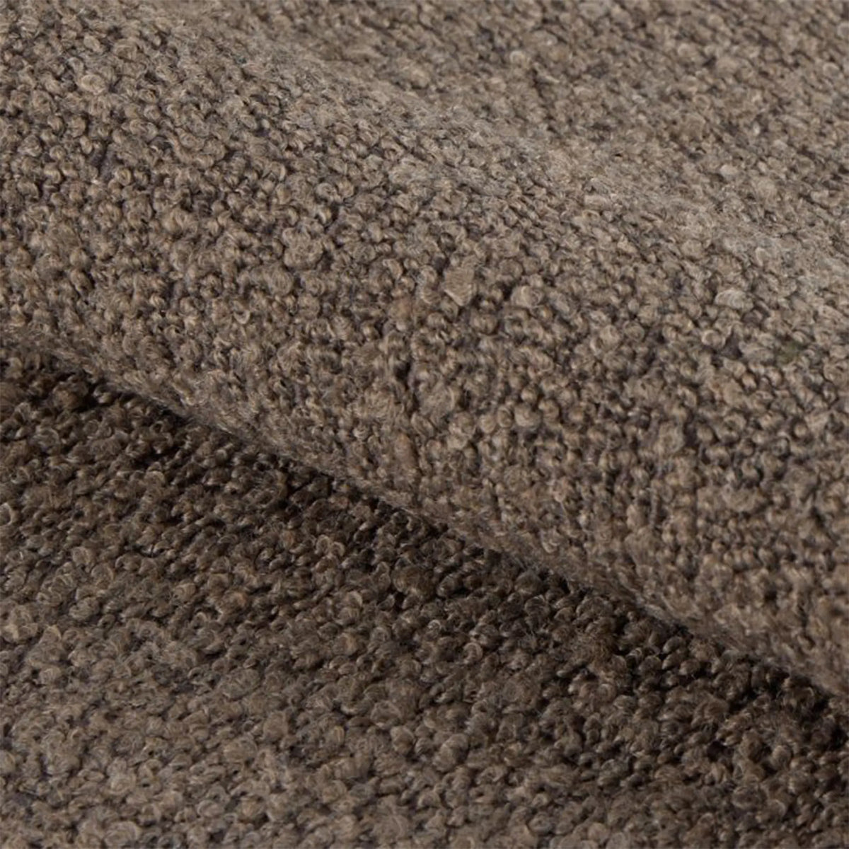 Midfield Left Hand Facing 2 Seater Chaise Longue in Boucle Taupe Fabric