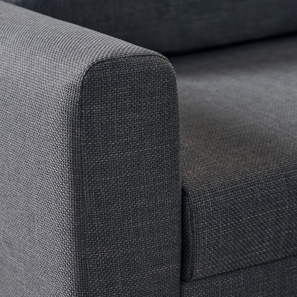 Omaha Right Hand Facing Corner Sofa in Dark Grey Fabric