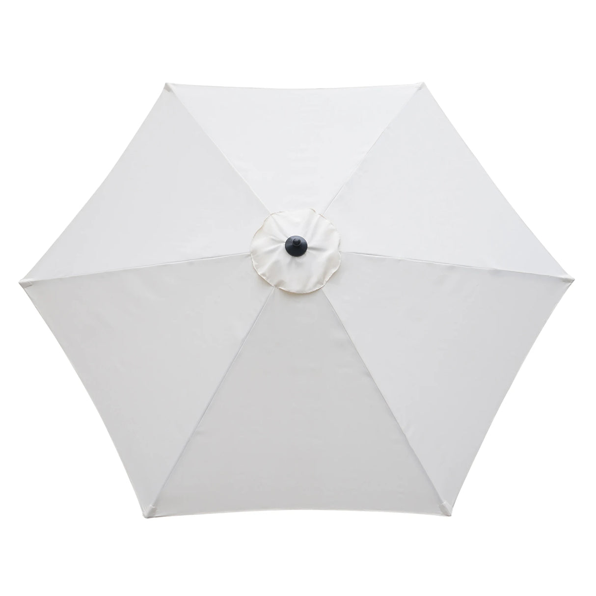 Outsunny 2.8m Garden Parasol Umbrella, Round Outdoor Market Table Umbrella Sun Shade Canopy, Off-White