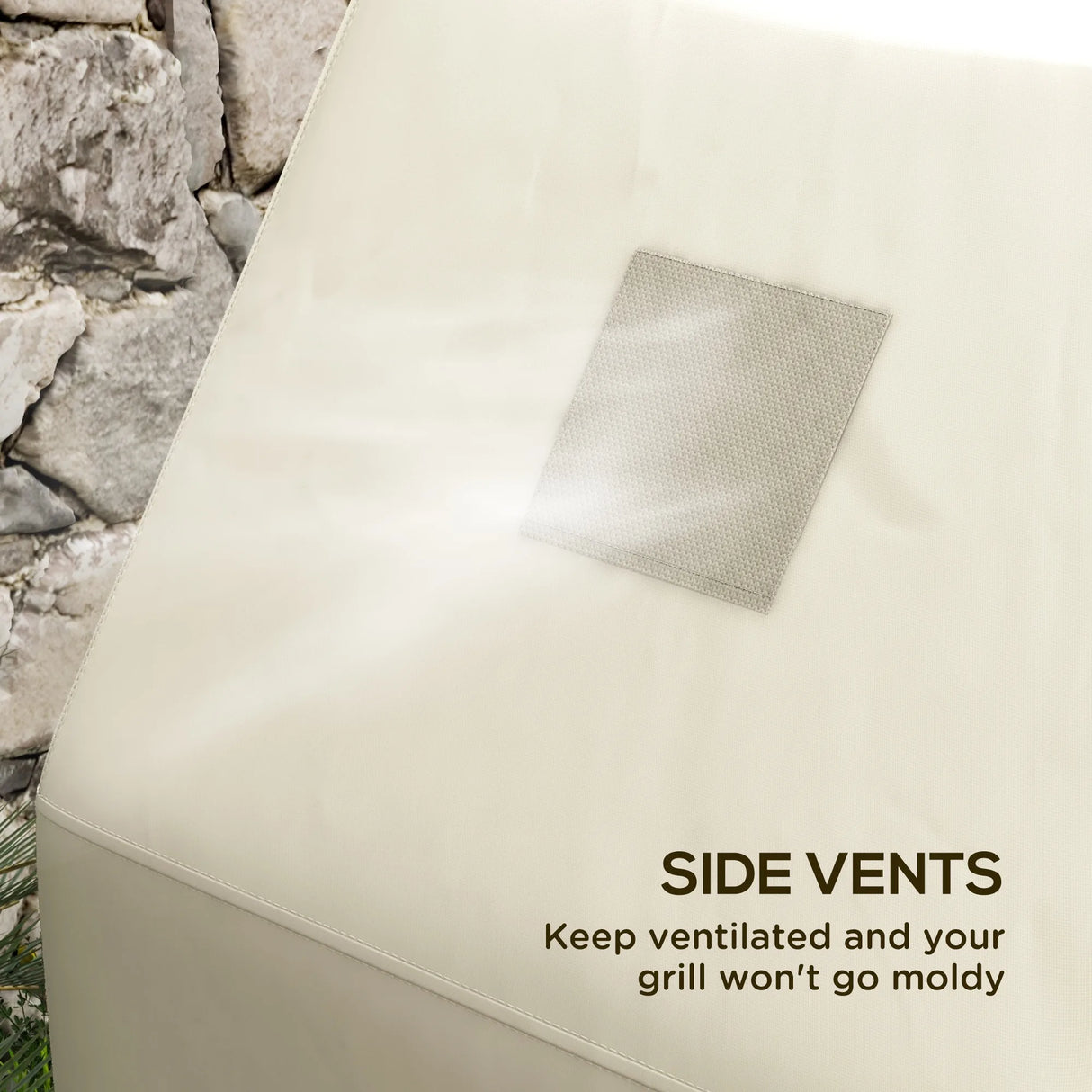 Outsunny 66W x 152Lcm PU Coated Protective Grill Cover - Beige