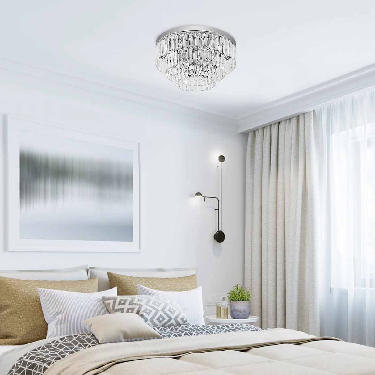 HOMCOM 122 Crystallite Ceiling Chandelier