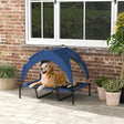 PawHut Cooling Raised Pet Bed w/ Washable Breathable Mesh, for Large Dogs, 106 x 76 x 94cm - Dark Blue