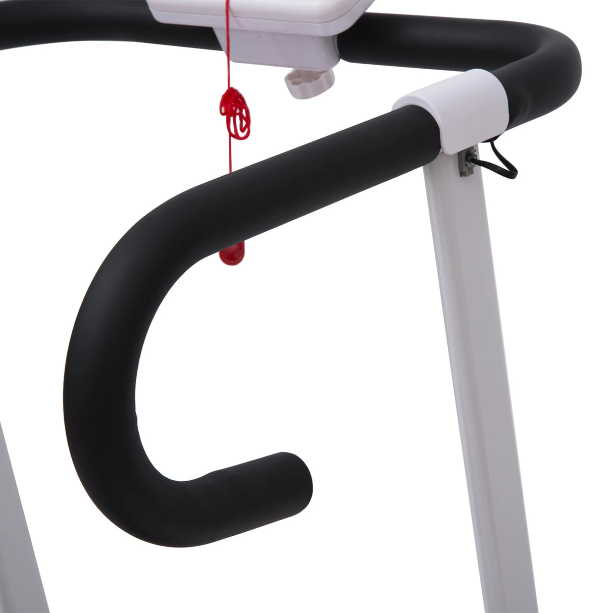 HOMCOM Folding Treadmill with Incline, Walking Pad Treadmill for Home, 1-10km/h Under Desk Running Machine with LCD Display and Wheels, No Assembly, White