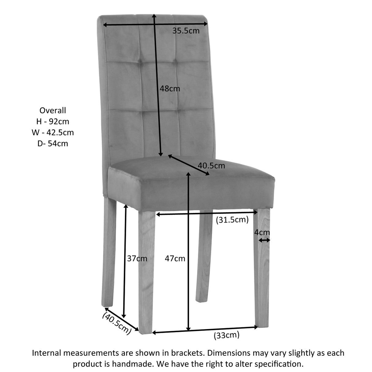 Ashbury Velvet Dining Chair in Graphite